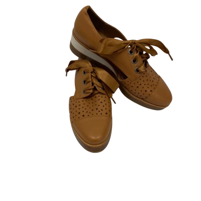  Womens Zazou  Size 39 Leather Wedges Brown 