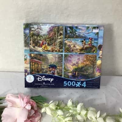 Disney Ceaco Thomas Kinkade 4-in-1 500 Piece Jigsaw Puzzle (new)
