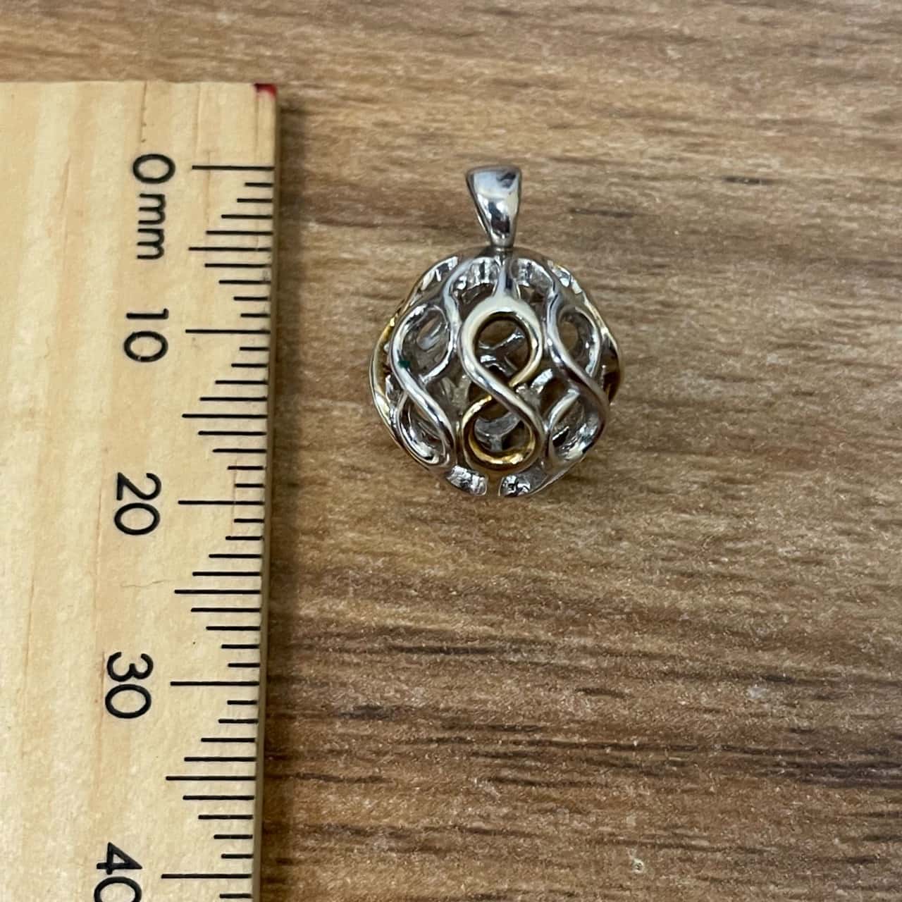 Sterling Silver SOL 925 Lattice Globe Pendant(s)