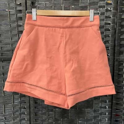 Kookai Womens  Size 36 High Wasted Shorts Peach 