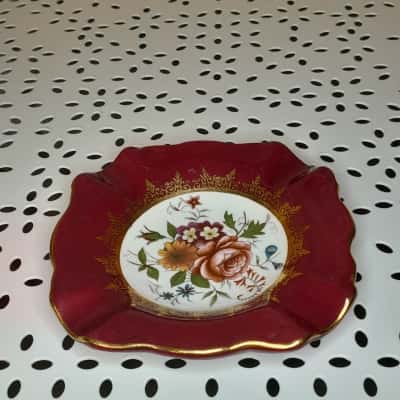 Vintage floral trinket dish