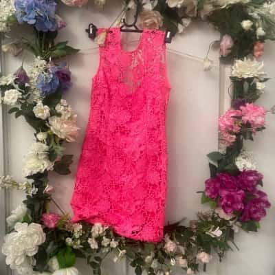 Lipsy London Size 8 Cocktail Dress Salmon Pink  