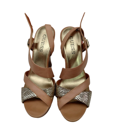 Guess Womens  Size 7 Heels Brown 