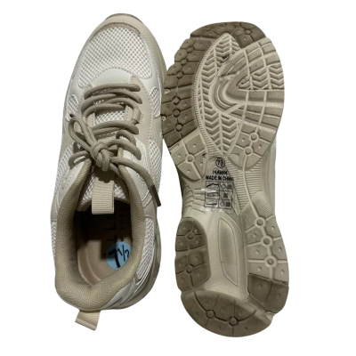 Nicole Miller New York Chunky Platform Sneakers Cream Mesh Women’s Casual Shoes/ size 7.5