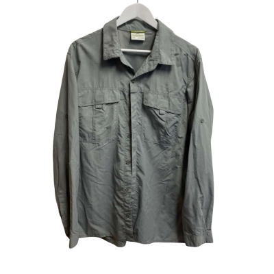 Kathmandu Mens  Size XXL Long Sleeve collared Shirt light Grey 