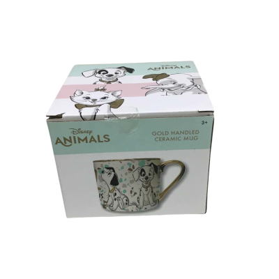 Disney “101 Dalmatians” Gold Handled Ceramic Mug - Brand New In Box