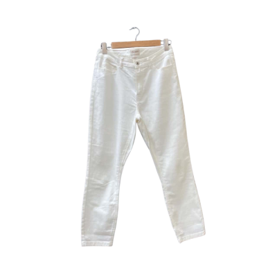Trenery Size 10 Regular Fit Jeans White 