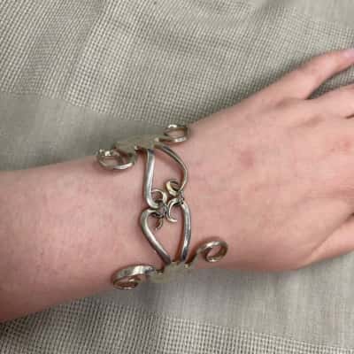  Womens Twisted Sheffield Forks Bracelet 