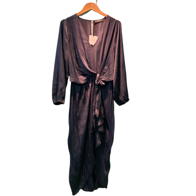 Picnic Womens  Size M Midi Dress Grey 