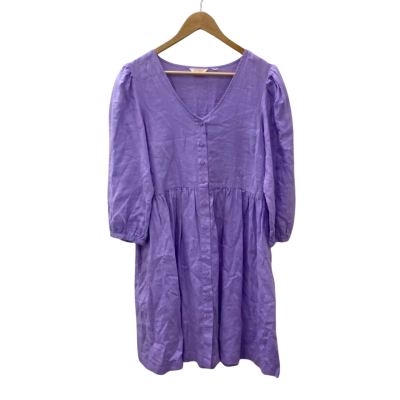 Gorman Womens  Size 8 3/4 Sleeve Dress Purple 