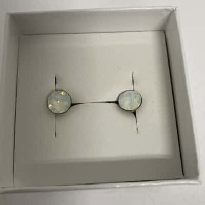  Womens Earrings Silver / White 925