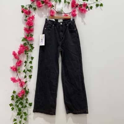 Abrand Jeans Womens  Size 7 Wide Leg Jeans Black  