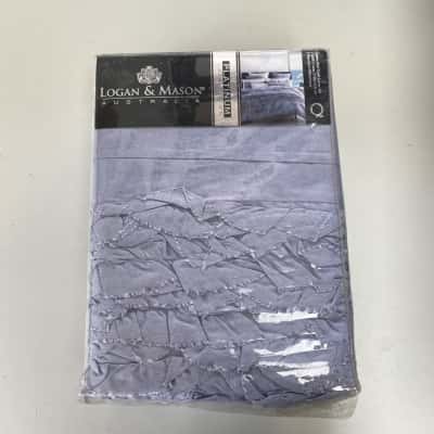 Logan & Mason Clovelly Chambray Queen Bed Quilt Cover Set 