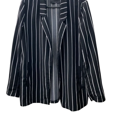 Decjuba Womens  Size 12 Open Jacket Black  / Striped / White 