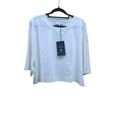 Witchery Womens  Size XL Cropped Top / Short Sleeve Shirt White 