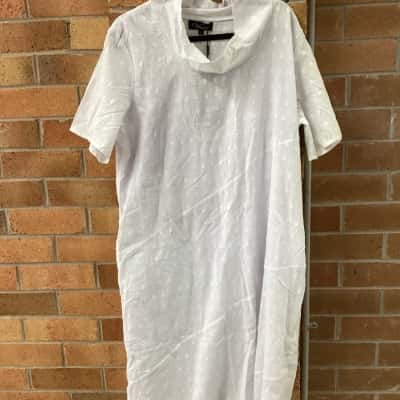 Vivid Womens  Size XL Midi Dress White 
