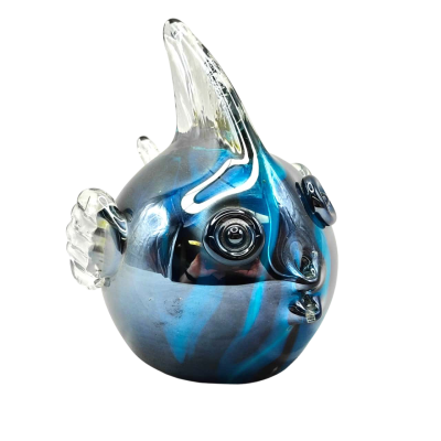 Art Glass Puffer Fish Paperweight  (office)