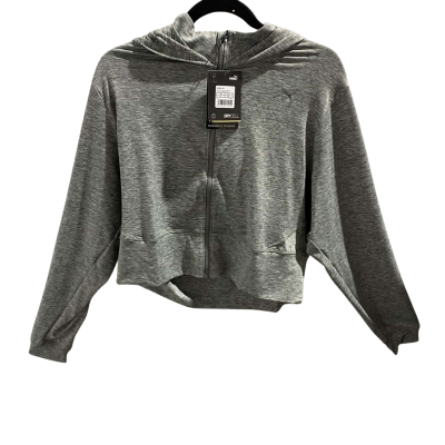 BNWT Puma Womens Studio Yogini Hooded Zip Jacket Size XL Grey 