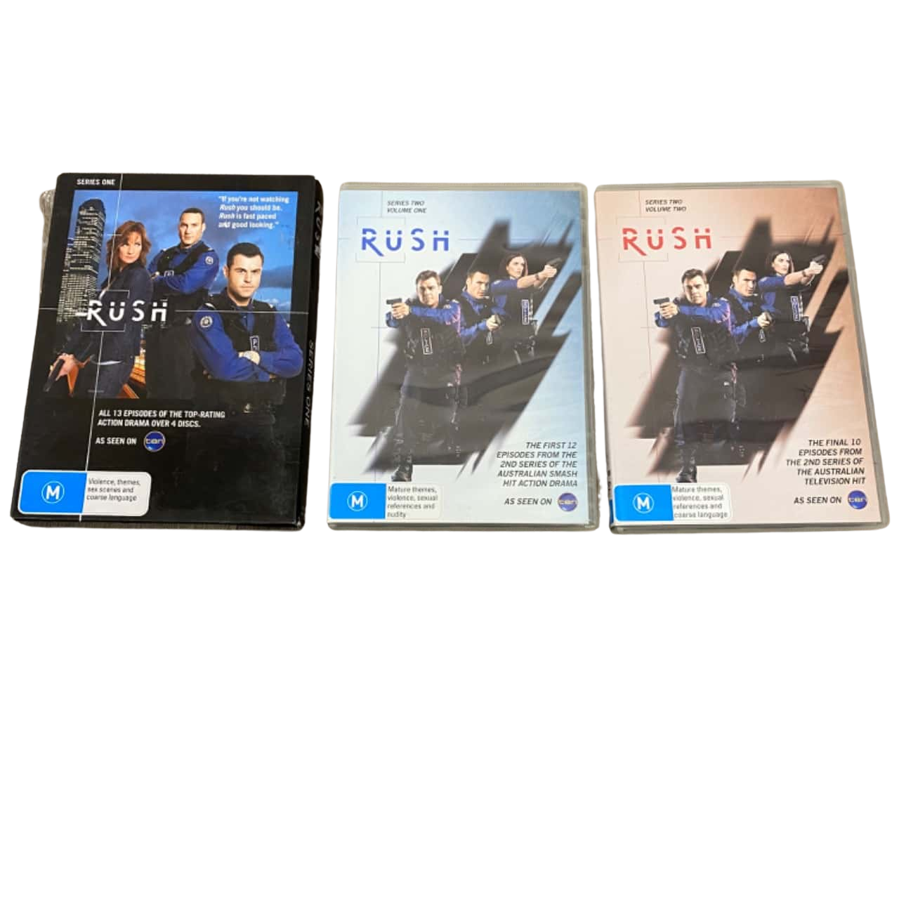 RUSH TV Series Series 1 and Series 2 PAL Region 4