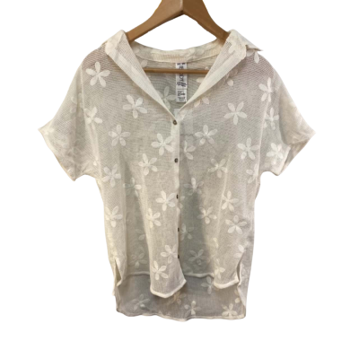 BNWT Cotton On Body Unisex  Size 3XS White Beach Shirt RRP $49.99