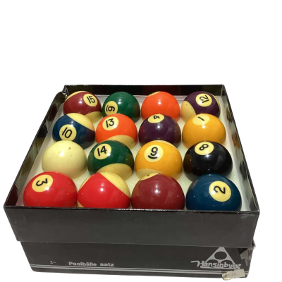 Hansinburg Billiard Balls 2″ in Damaged Box (office)