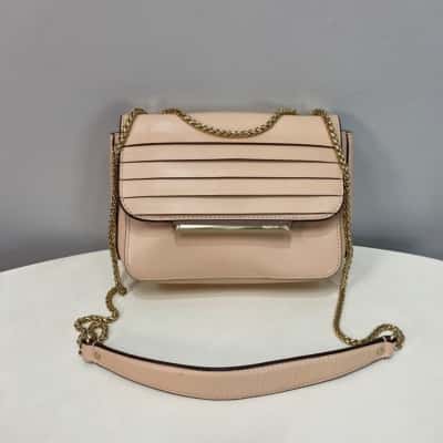 Mimco Womens Shoulder Bag Dusty Pink  & Gold handles