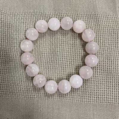  Womens Rose Quartz Beaded Bracelet 