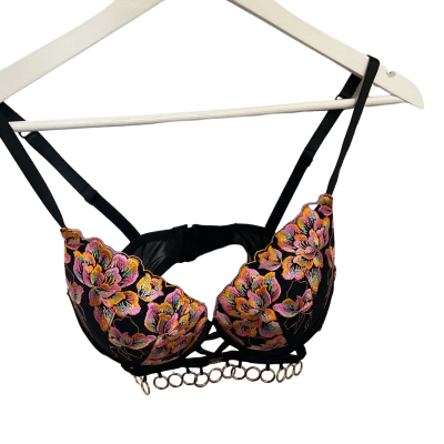 Vamp Womens bra  Size 8DD Black  / Floral 