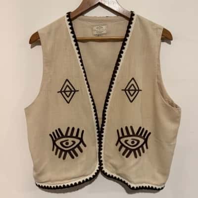 Ottway the Label. Boho Embroidered Vest.  L / XL 