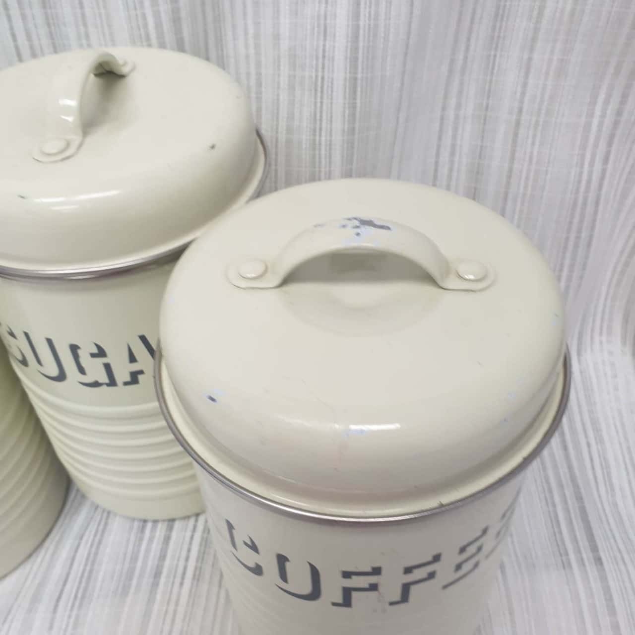 Typhoo Vintage Kitchen Style Stylish Cream Tea Coffee & Sugar Canisters