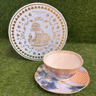 Wedgwood Butterfly Bloom Blue Cup & Saucer (New in Box)