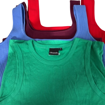 Ghanda Women’s Cropped Singlet Bundle -  Size 12/L/M Singlet Tops