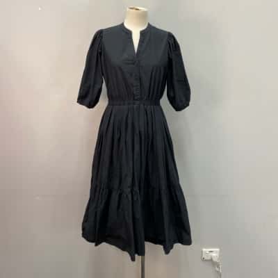 David Jones Womens  Size 12 Midi Dress Black  