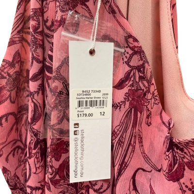 Stella Womens  Size 12 Floral Dress / Maxi Dress Floral / Pink  