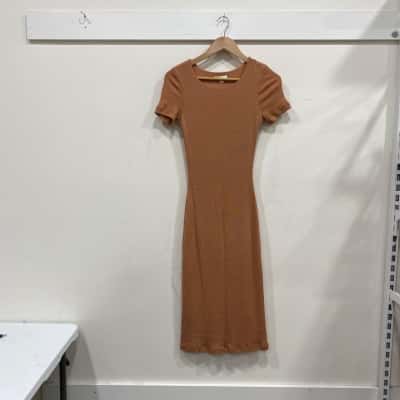 Kookai Womens  Size 1 Short Sleeve Dress  Orange 