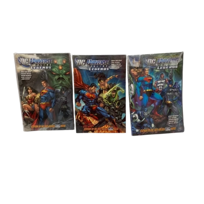 3x DC Universe Online Legends Paperback Graphic novels Volumes 1,2 &3.