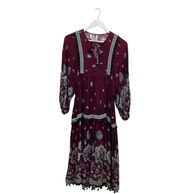 Jaase Size XS Maroon Boho Style Dress