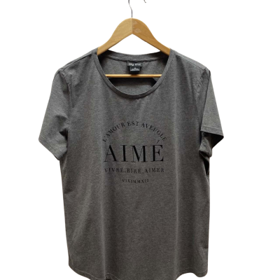City Chic Womens Size XS Grey Top