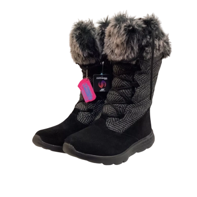 Skechers Womens  Size 6.5 GoTherm 360 Boots Black  / Grey 