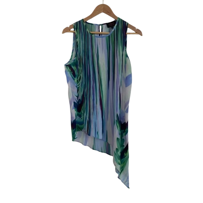 Wayne Cooper Womens  Size 10 Tank Top Blue / Green / Purple 