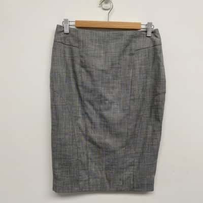 Oxford Grey Knee Length Skirt  Size 10 