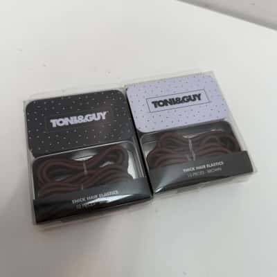 NEW - assorted Toni&Guy Thick Hair Elastics Brown (10pcs)