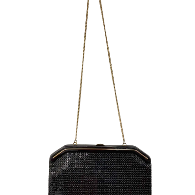 Glomesh Black Cross Body Evening Bag