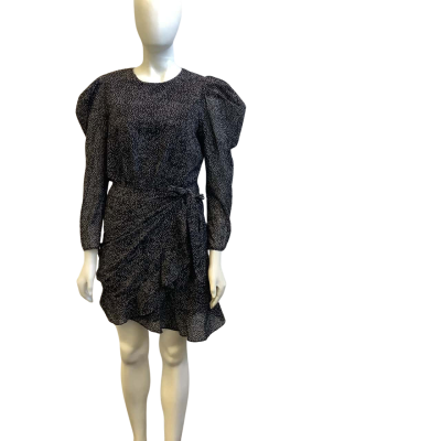 Decjuba Womens  Size 10 Dot Print Mini Dress Black / White
