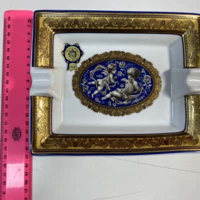 T. Limoges porcelain ashtray, gold decoration