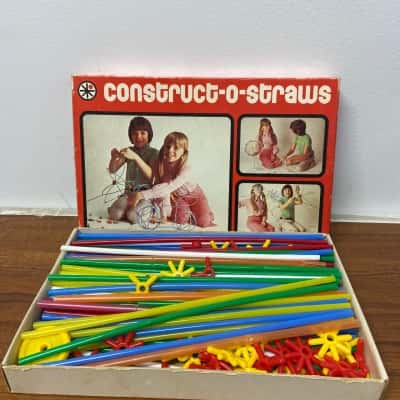 Vintage Construct-o-Straws building toy