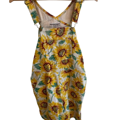 American Apparel Womens  Size S Overalls Floral / Green / Yellow 