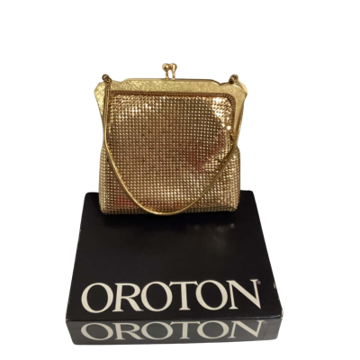 Vintage Oroton Gold Mesh Purse/ Clutch Made in West Germany