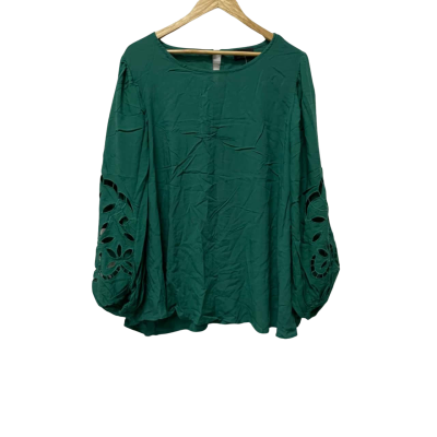 Sara Womens  Size 20 Long Sleeve Top Green 
