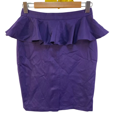 BNWT La Unica Womens Size M Pencil Skirt Purple / Pattern